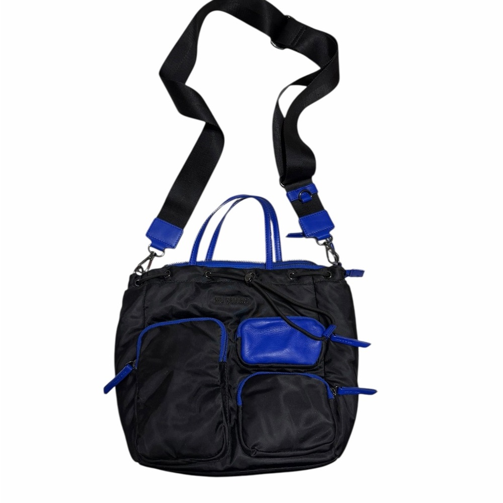 MZ Wallace Black & Cobalt Bowery Pocket Tote